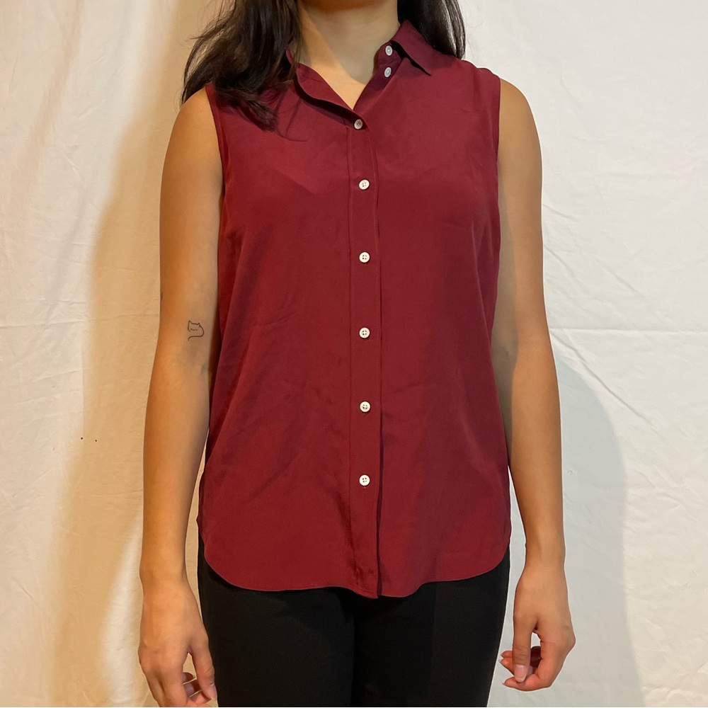 Everlane Sleeveless Silk Blouse